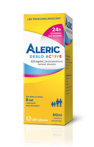 Aleric Deslo Active lek na alergię, roztwór doustny dla dzieci i dorosłych